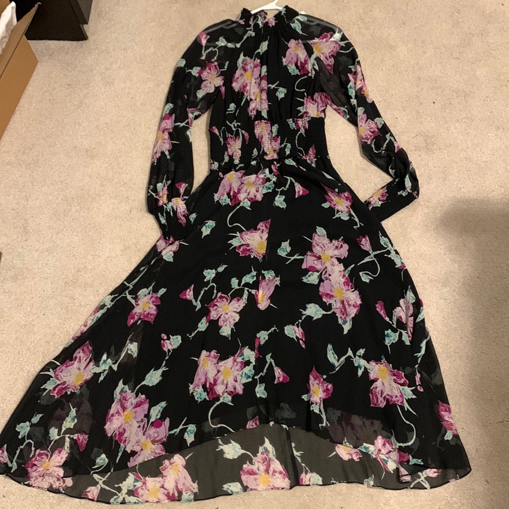 A.L.C Floral Midi Silk Dress
